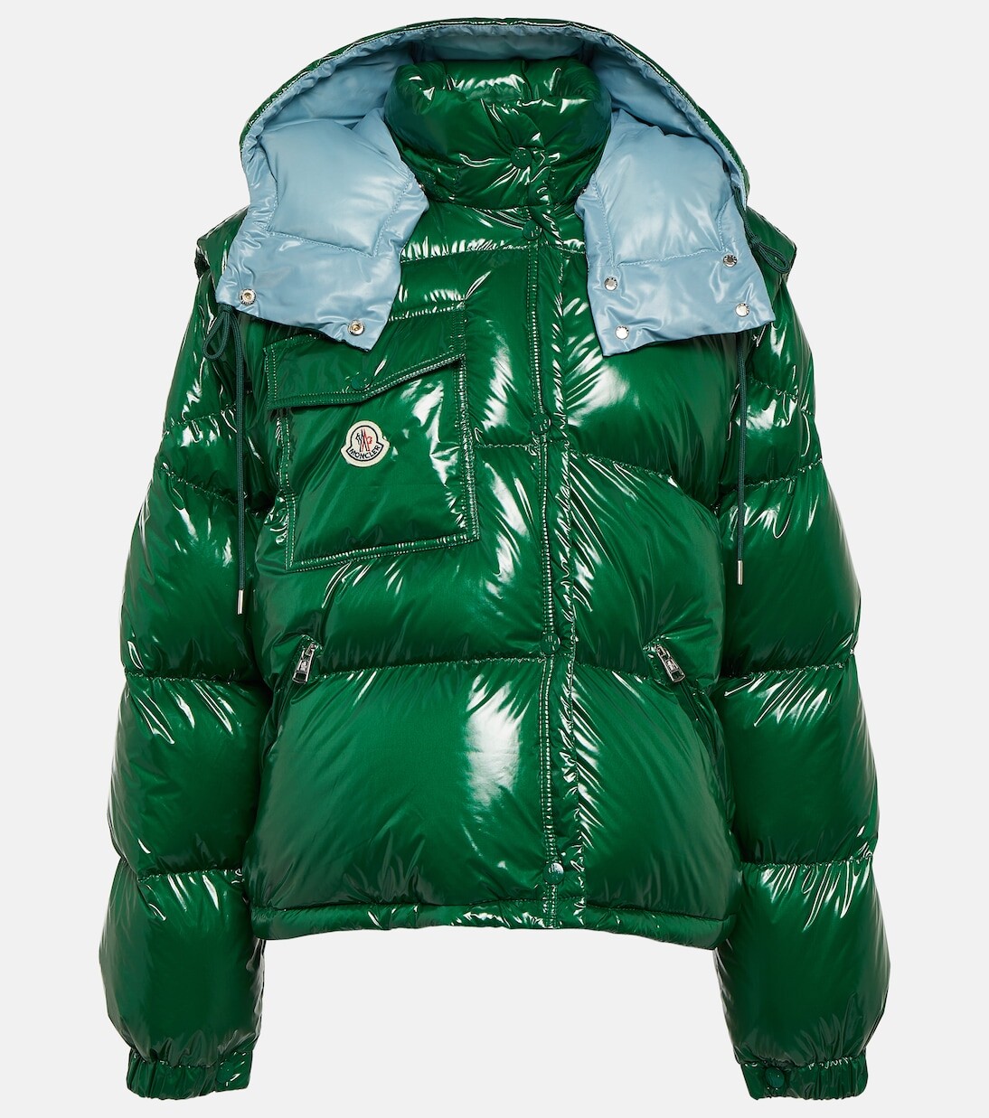 

Пуховик moncler karakorum с рипстопом Moncler, зеленый