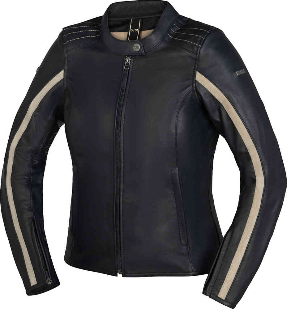 Женская мотоциклетная кожаная куртка в полоску IXS