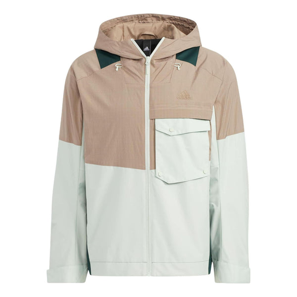 цена Куртка Adidas Th Vis Wvjkt Hooded Jacket 'Brown White', белый