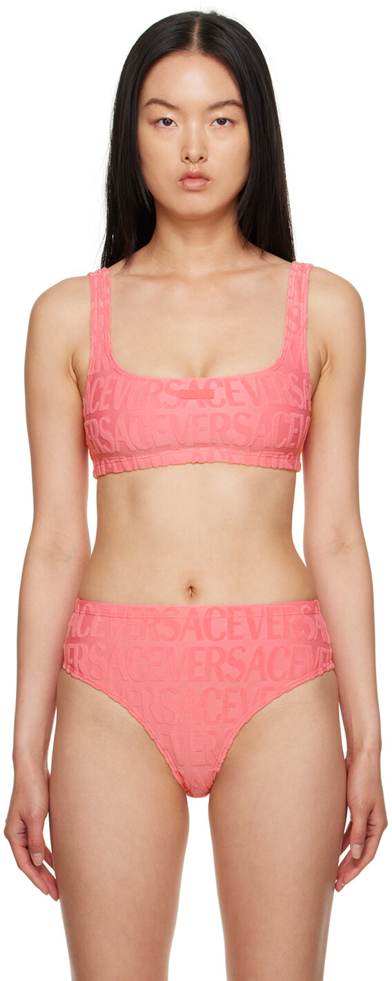 

Розовый бикини-топ Dua Lipa Edition Versace Underwear