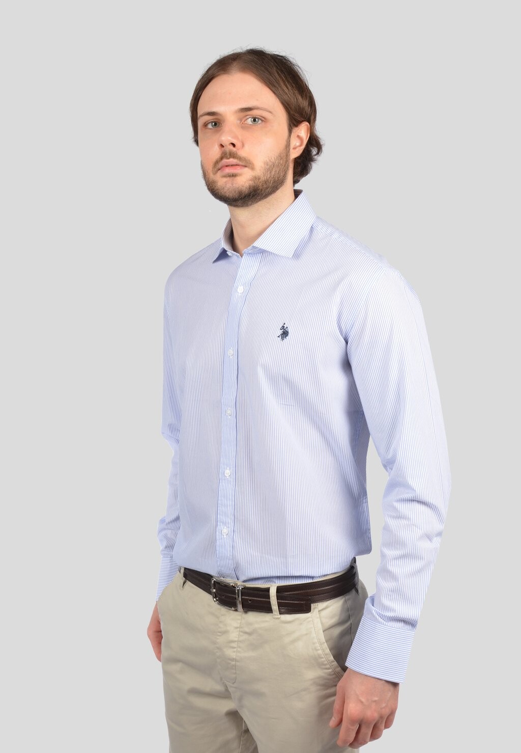 

Рубашка U.S. Polo Assn., белая/синяя
