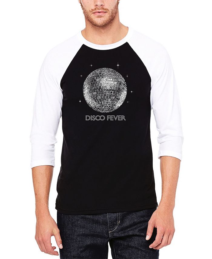 Мужская бейсбольная футболка с надписью «Disco Ball» реглан LA Pop Art, черный игрушка елочная goodwill диско шар 12 см в ассортименте