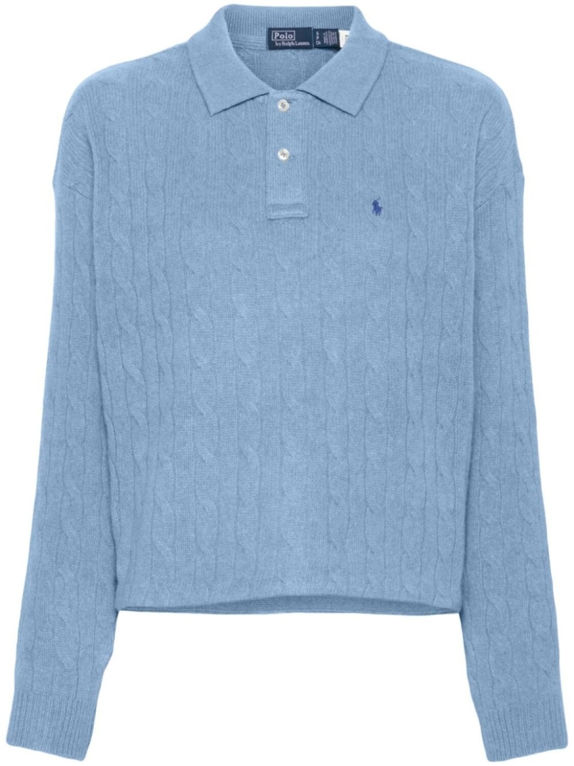 

Polo Ralph Lauren кашемировый джемпер фактурной вязки, синий