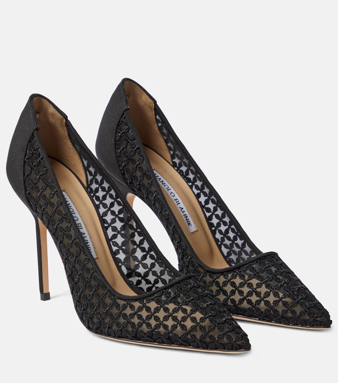 

Кружевные туфли bbla Manolo Blahnik, черный
