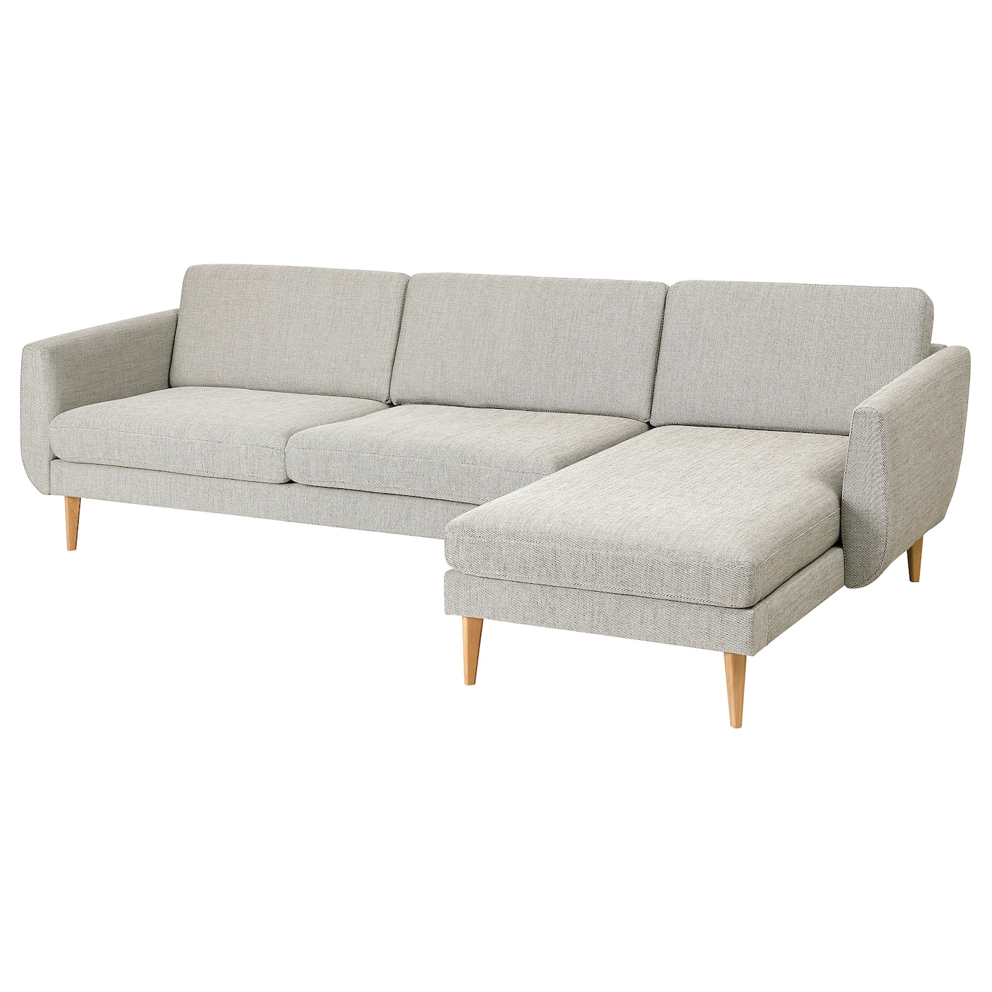 СМЕДСТОРП 4-местный диван + диван, Виарп/беж/коричневый дуб SMEDSTORP IKEA диван гранд кволити 2 4201 флинт дуб сонома к з беж