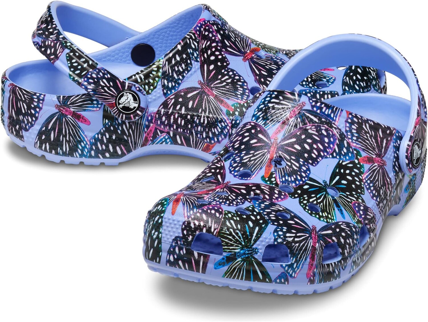 

Сабо Crocs Classic Clog - Seasonal Graphic, цвет Moon Jelly/Multi Butterfly