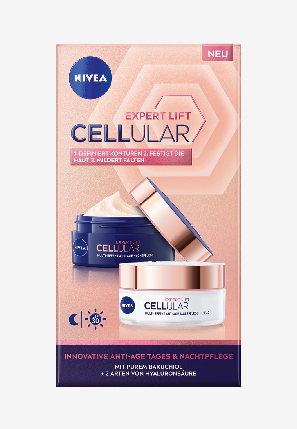 

Набор для ухода за кожей Hyaluron Cellular Filler Elasticity Reshape Дневной И Ночной Крем Набор NIVEA