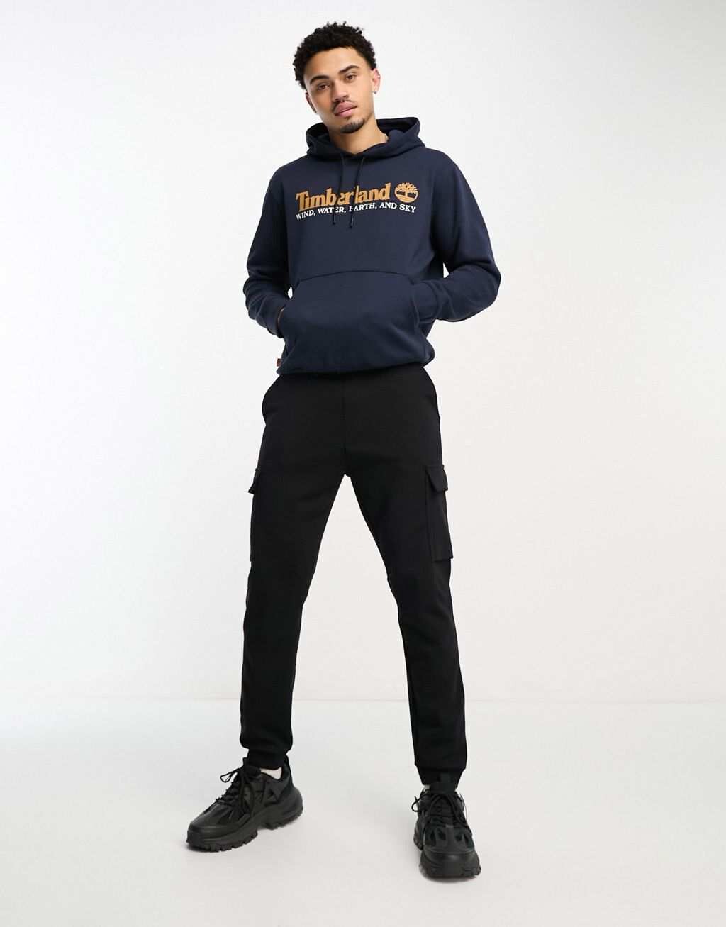 

Темно-синяя худи с логотипом Timberland yc Core