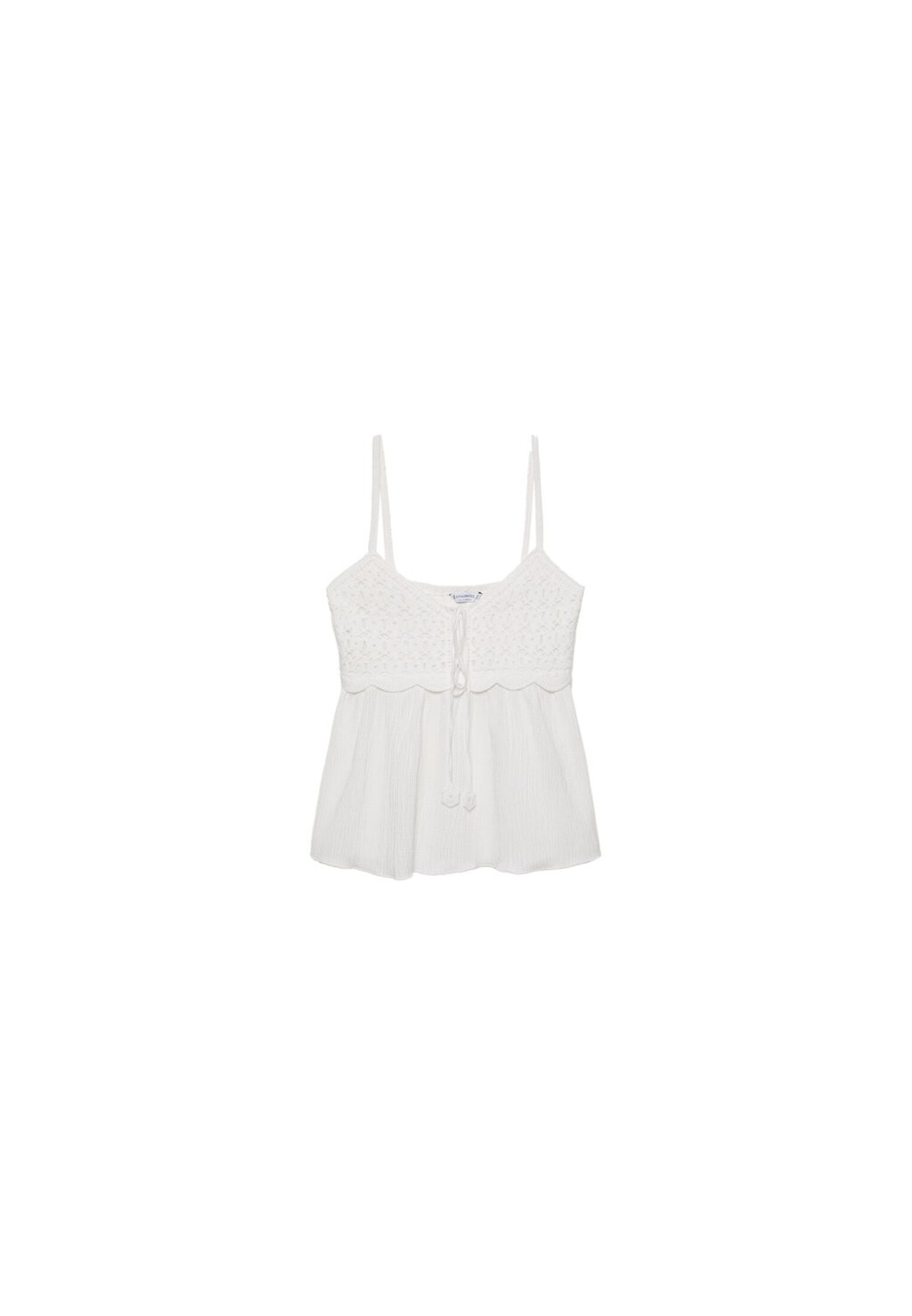 

Топ FLOWING MATCHING Stradivarius, белый