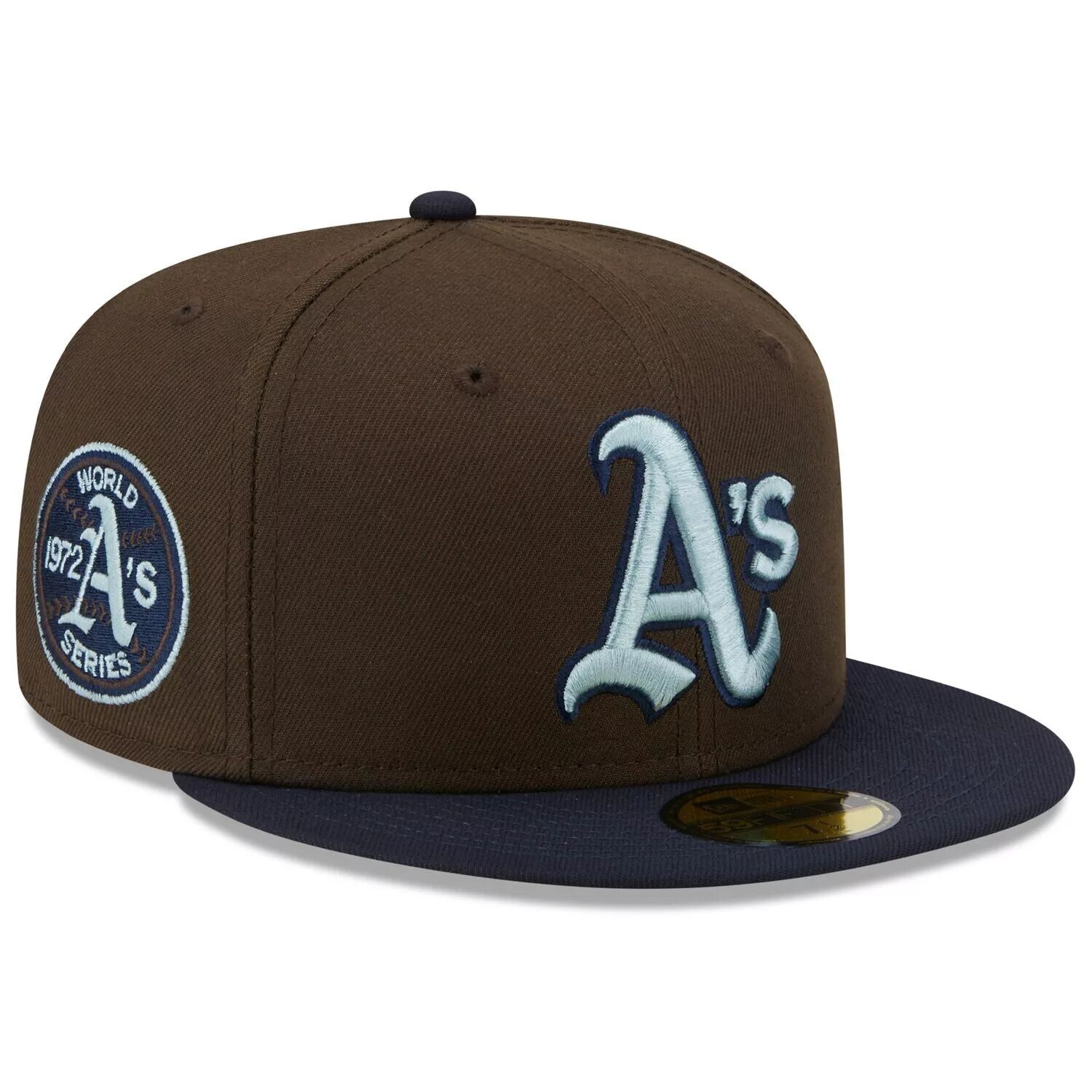 

Мужская облегающая шляпа New Era коричневая/темно-синяя Oakland Athletics Walnut 9FIFTY