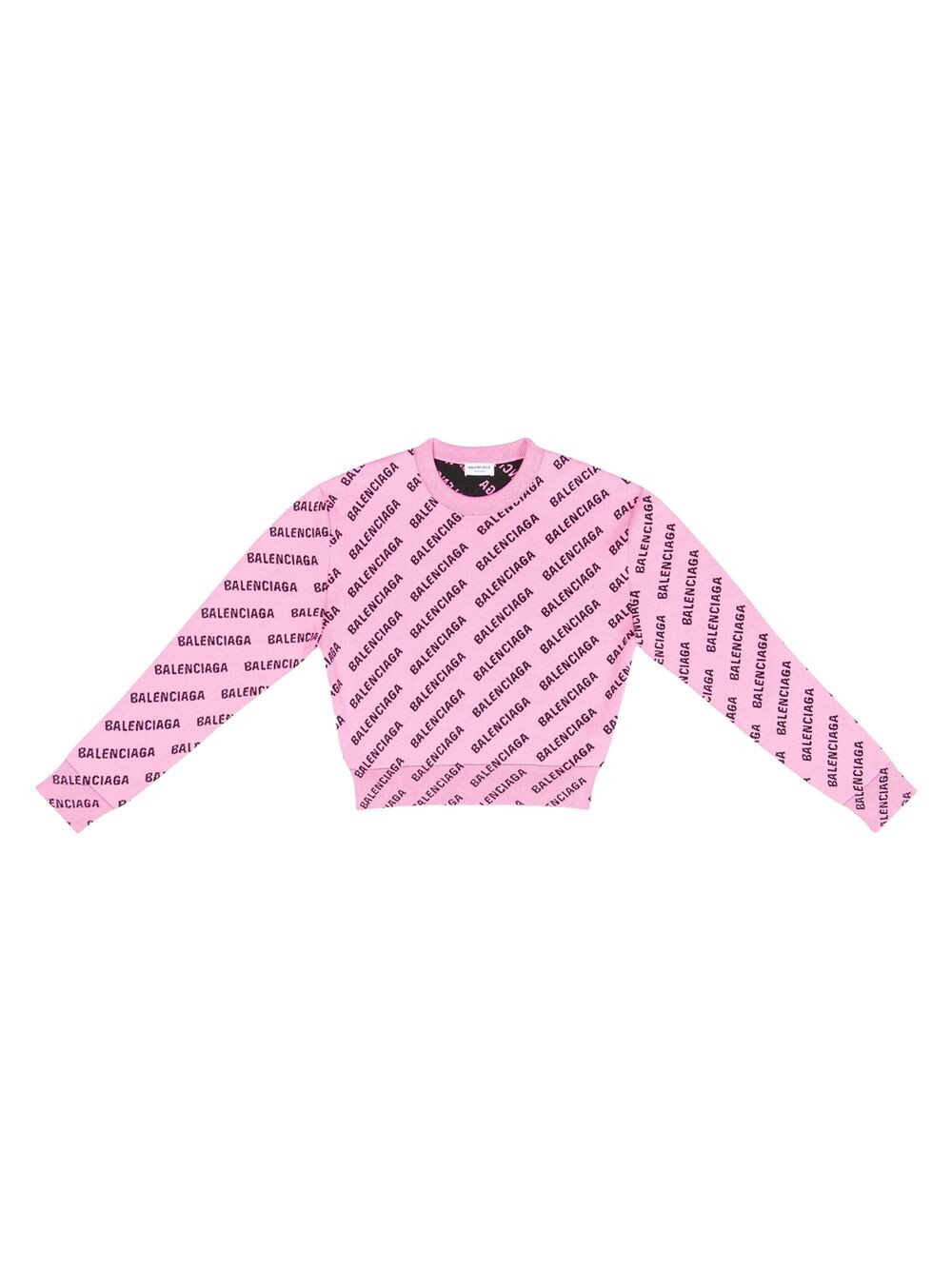 

Укороченный свитер Mini All Over Logo Balenciaga, розовый