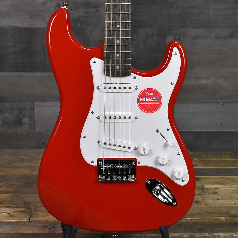 

Электрогитара Squier Squier Sonic Stratocaster HT, Laurel Fingerboard, White Pickguard - Torino Red