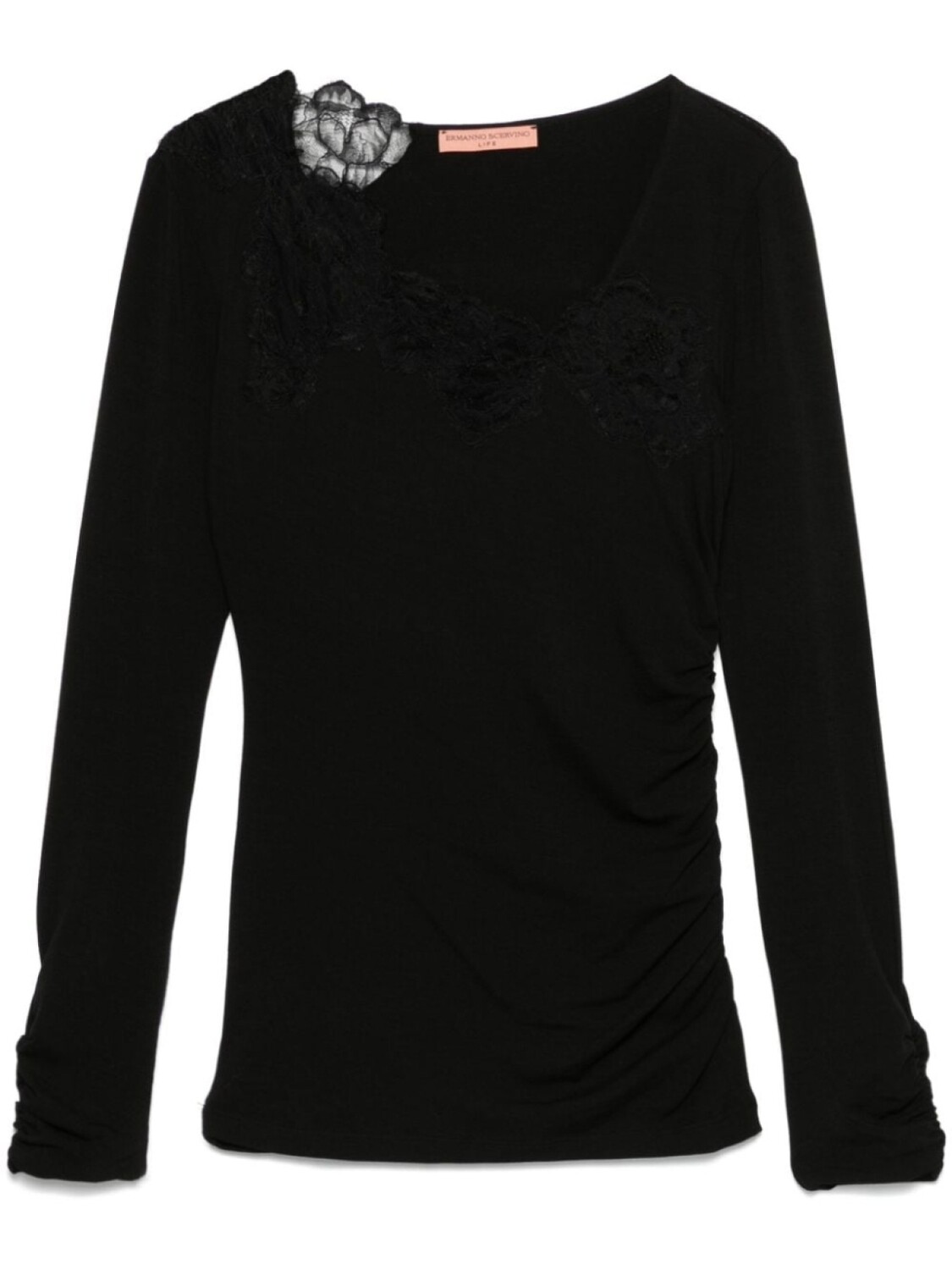 

Ermanno Scervino футболка с кружевом, черный