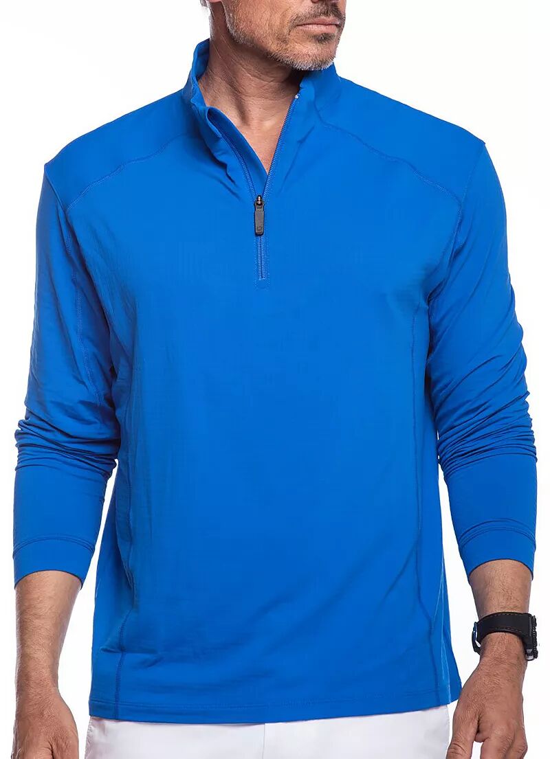 Ibkul Мужской пуловер с длинными рукавами и воротником-стойкой, синий
