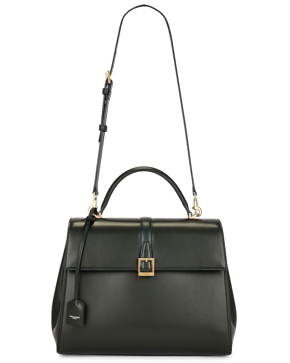 

Сумка Saint Laurent Medium Le Fermoir Top Handle, цвет Vert Fonce