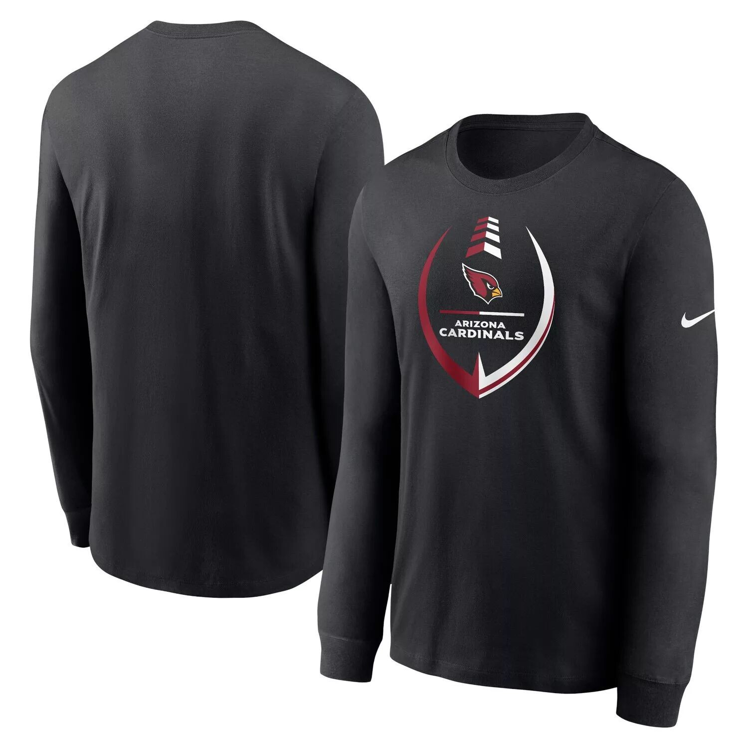 

Мужская черная футболка Arizona Cardinals Icon Legend с длинным рукавом Performance Nike, Черный