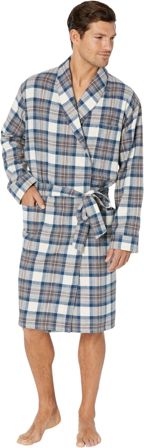 

Халат Scotch Plaid Flannel Robe Regular L.L.Bean, цвет Indigo Tartan