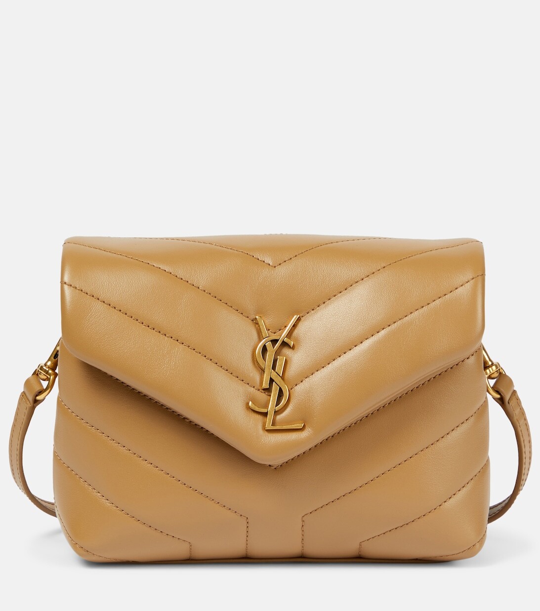 

Кожаная сумка через плечо Loulou Toy Saint Laurent, коричневый