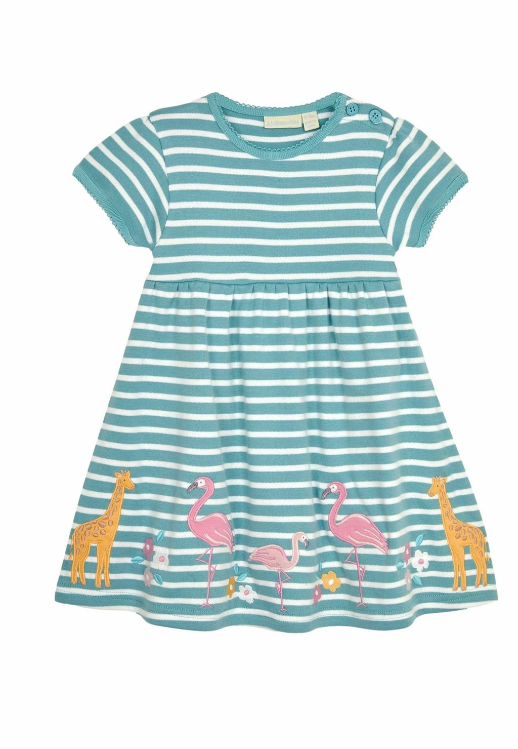 Дневное платье REGULAR FIT JoJo Maman Bébé, цвет duck egg blue safari animals