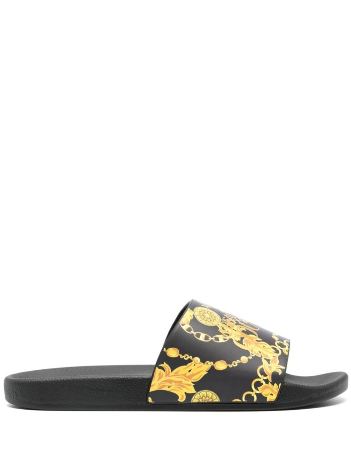 

Versace Jeans Couture шлепанцы с принтом Chain Couture, черный