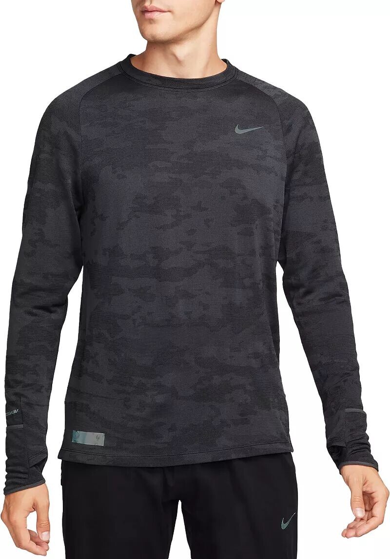

Мужская рубашка с длинным рукавом Nike Therma-FIT ADV Running Division, черный