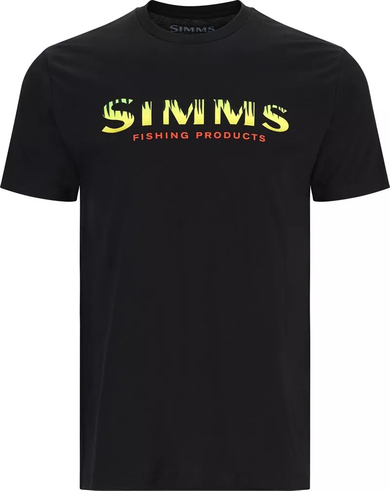 Мужская футболка с графическим логотипом Simms, черный