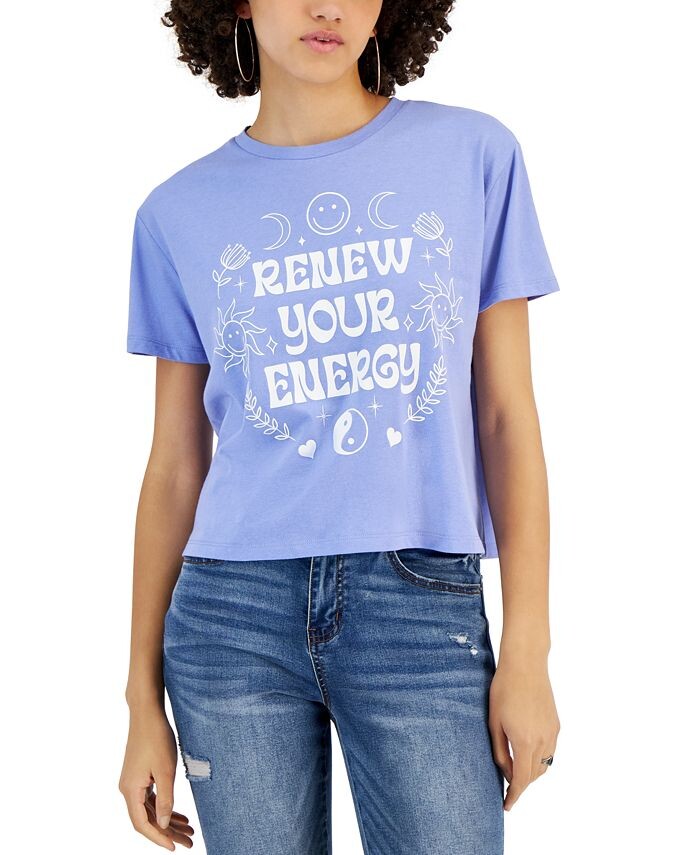 

Футболка с рисунком Renew Your Energy Grayson Threads, The Label, синий