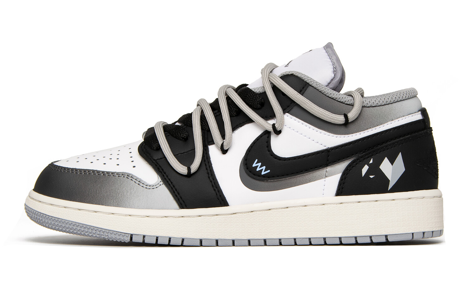

Кроссовки Air Jordan 1 Vintage Basketball Shoes Women's Low-top Black/grey, серый