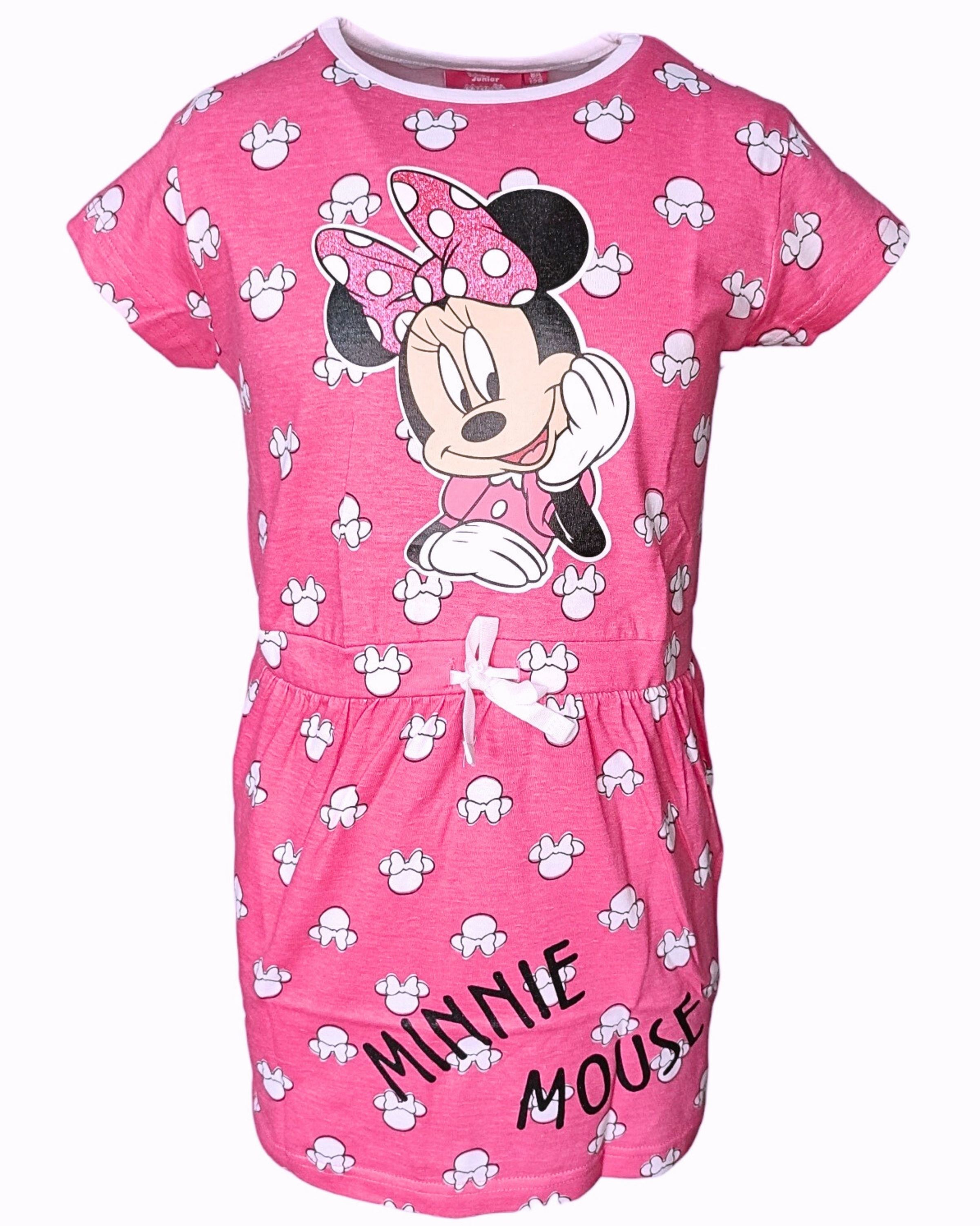 Платье Disney Minnie Mouse Sommer Disney Minnie Mouse mit Glitzer, розовый рюкзак для малышей с поводьями minnie розовый