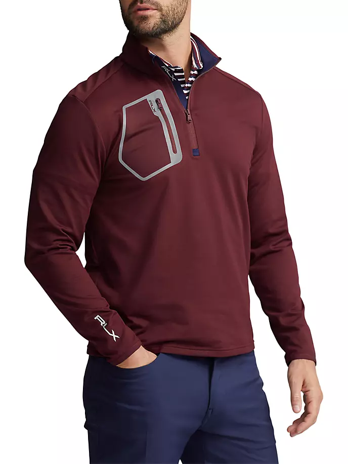 

Свитер из джерси с молнией до четверти Polo Ralph Lauren, цвет harvard wine