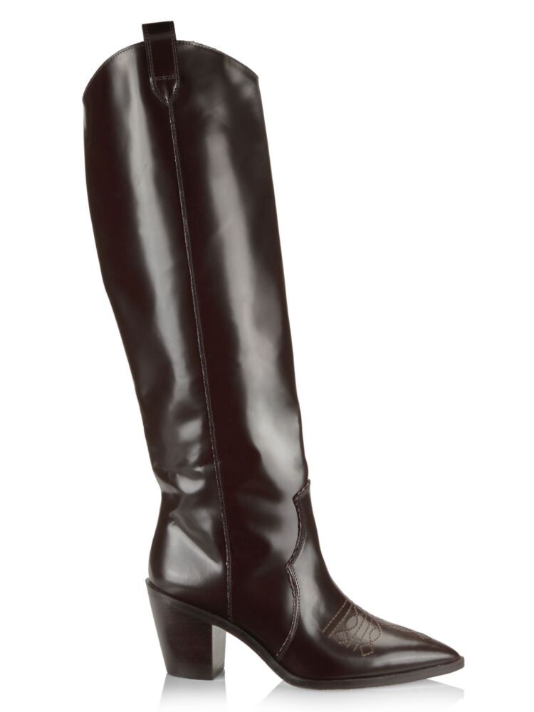 

Кожаные сапоги до колена Adelle L'Agence, цвет Chocolate