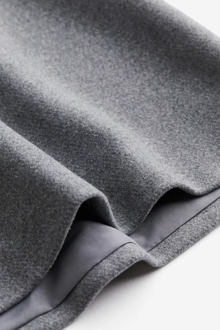 Мини-юбка H&M, серый короткая юбка с завышенной талией zara фисташковый