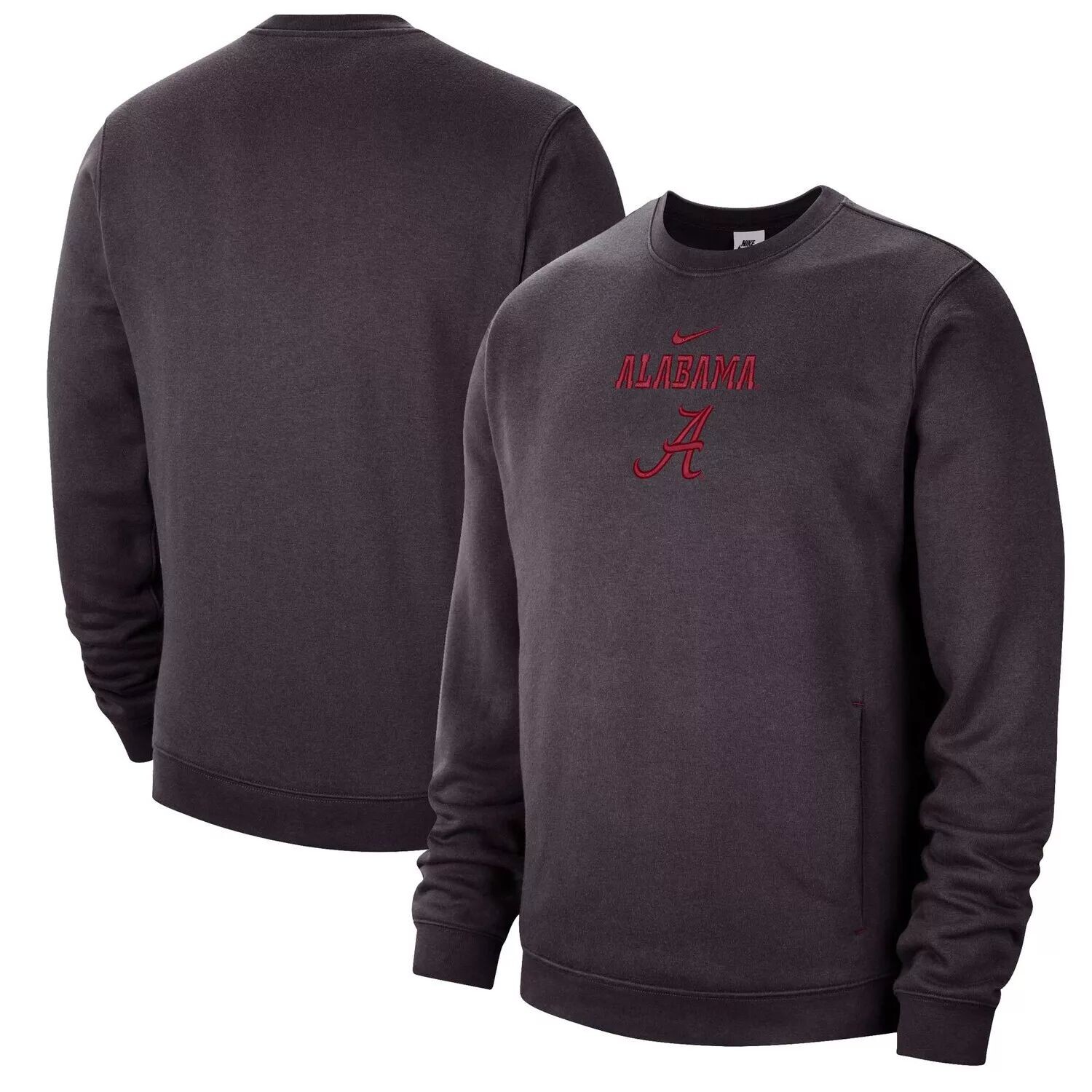 

Мужской пуловер Nike Charcoal Alabama Crimson Tide Campus Block Club свитшот