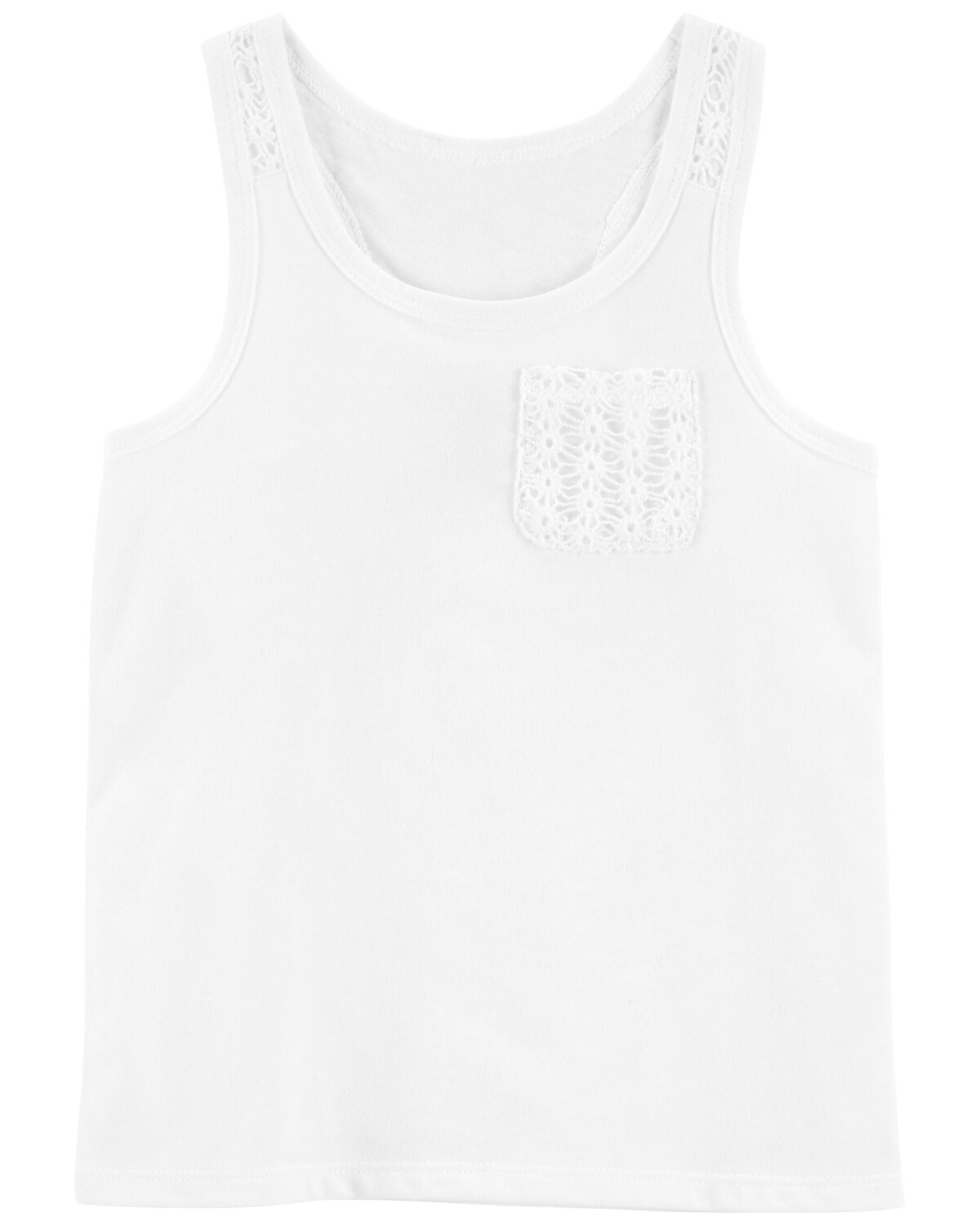 

Майка Baby Lace Pocket из джерси Carter's, белый