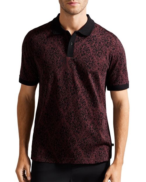 

Жаккардовая рубашка-поло Ealis с короткими рукавами Ted Baker, цвет Red