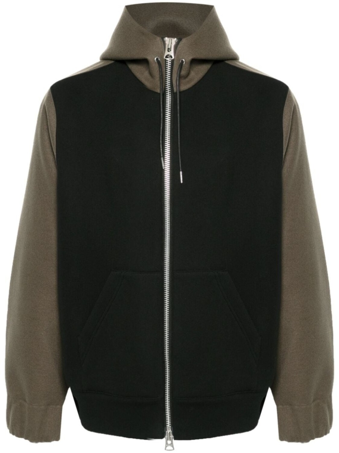 

Sacai куртка с капюшоном и вставками, черный