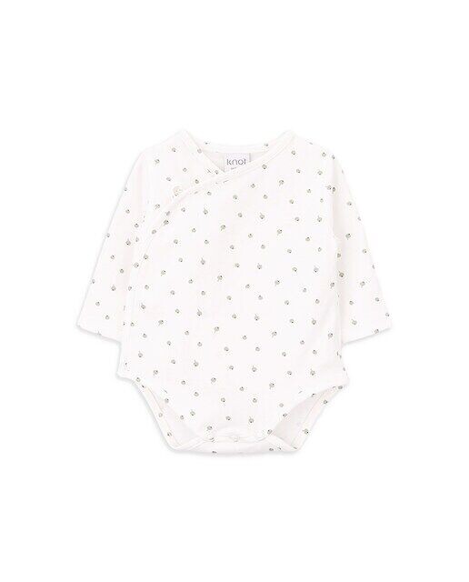 

Боди для мальчика с длинными рукавами и принтом Knot, белый