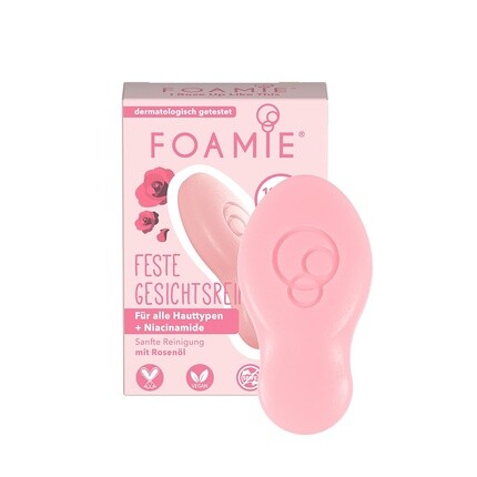 

Foamie Radiant Skin Твердое очищающее средство для лица с розовым маслом 60г