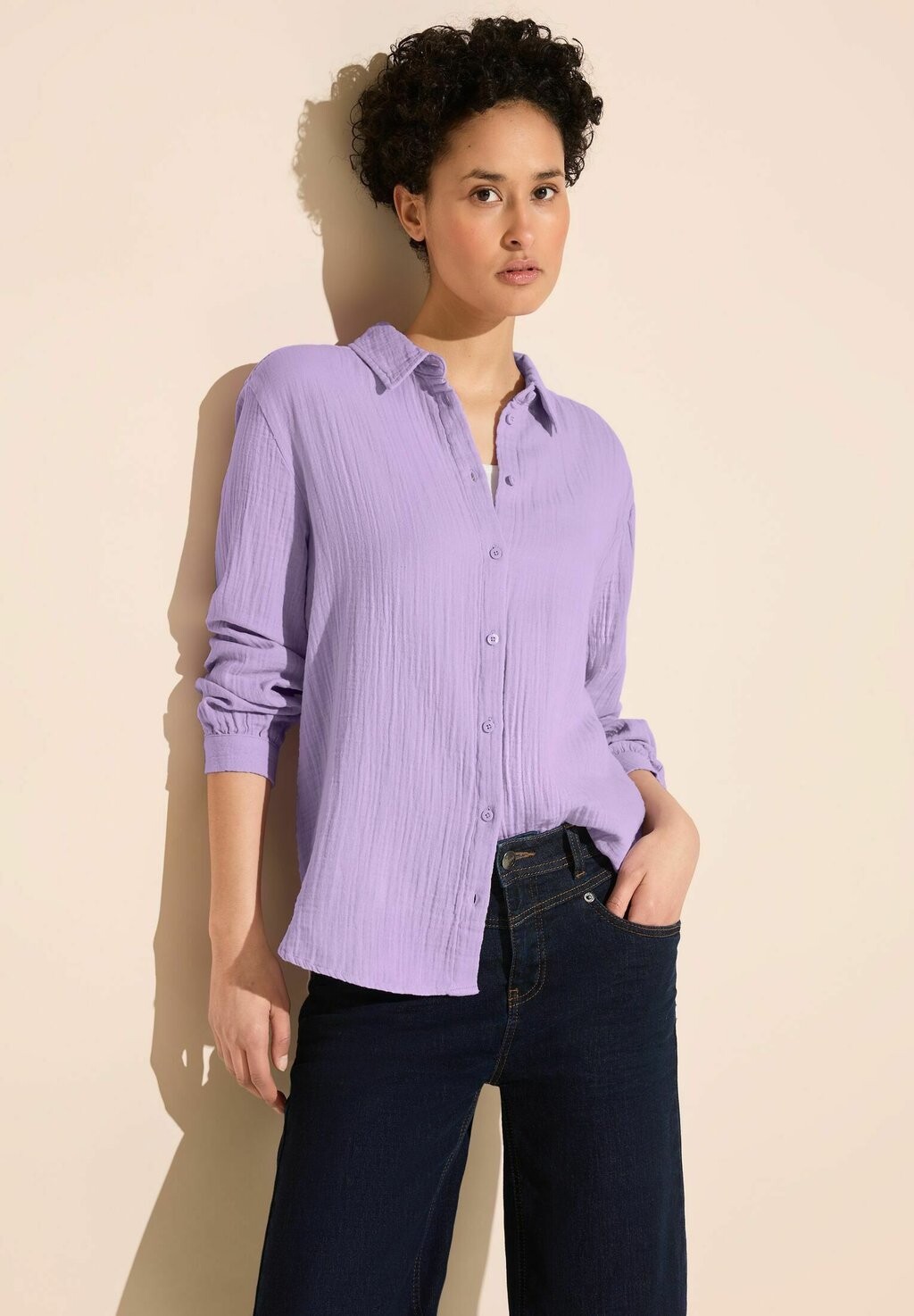 

Блузка на пуговицах Street One, цвет Mottled Dark Purple