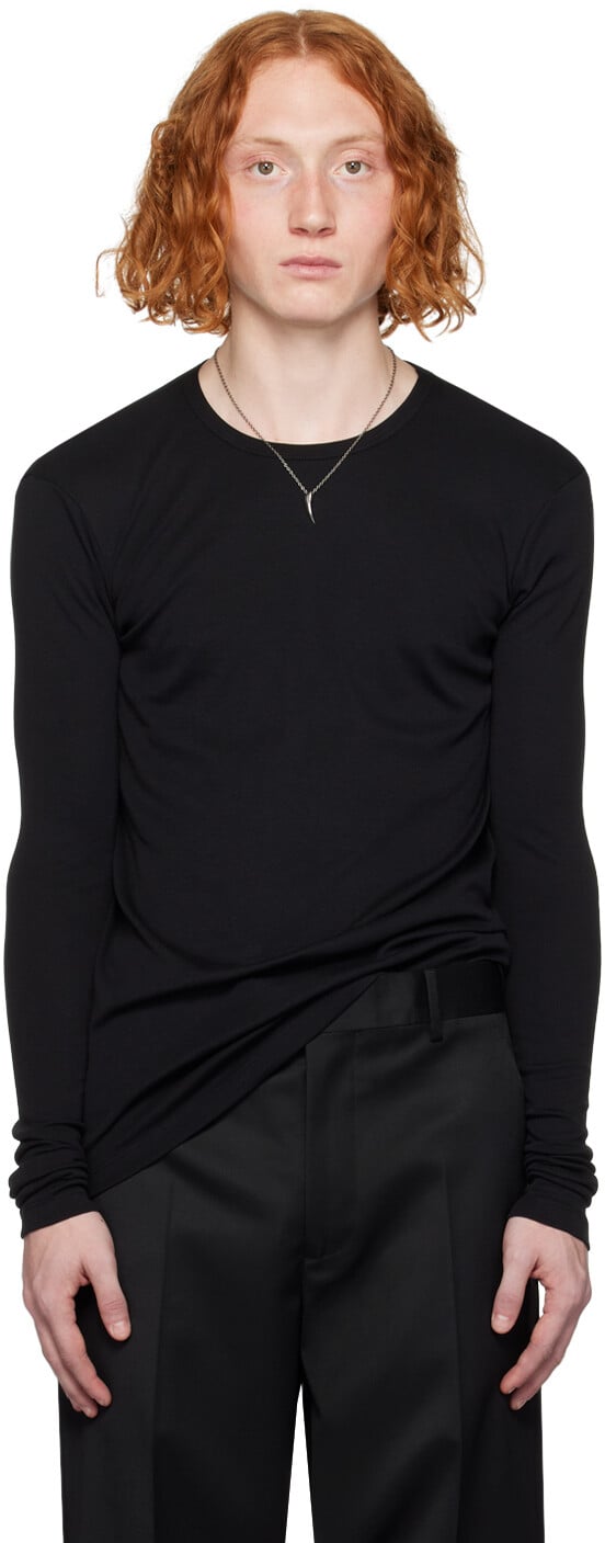 

Черная футболка с длинными рукавами Ann Demeulemeester Greg, Черный