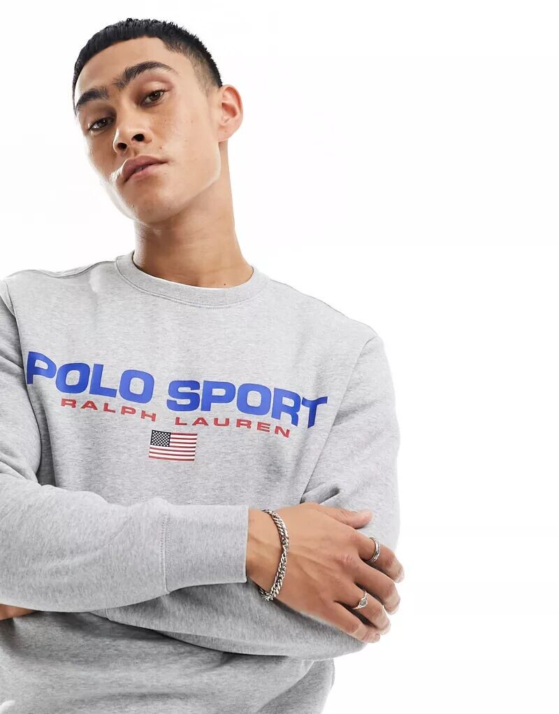 

Серый свитшот Polo Ralph Lauren Sport Capsule