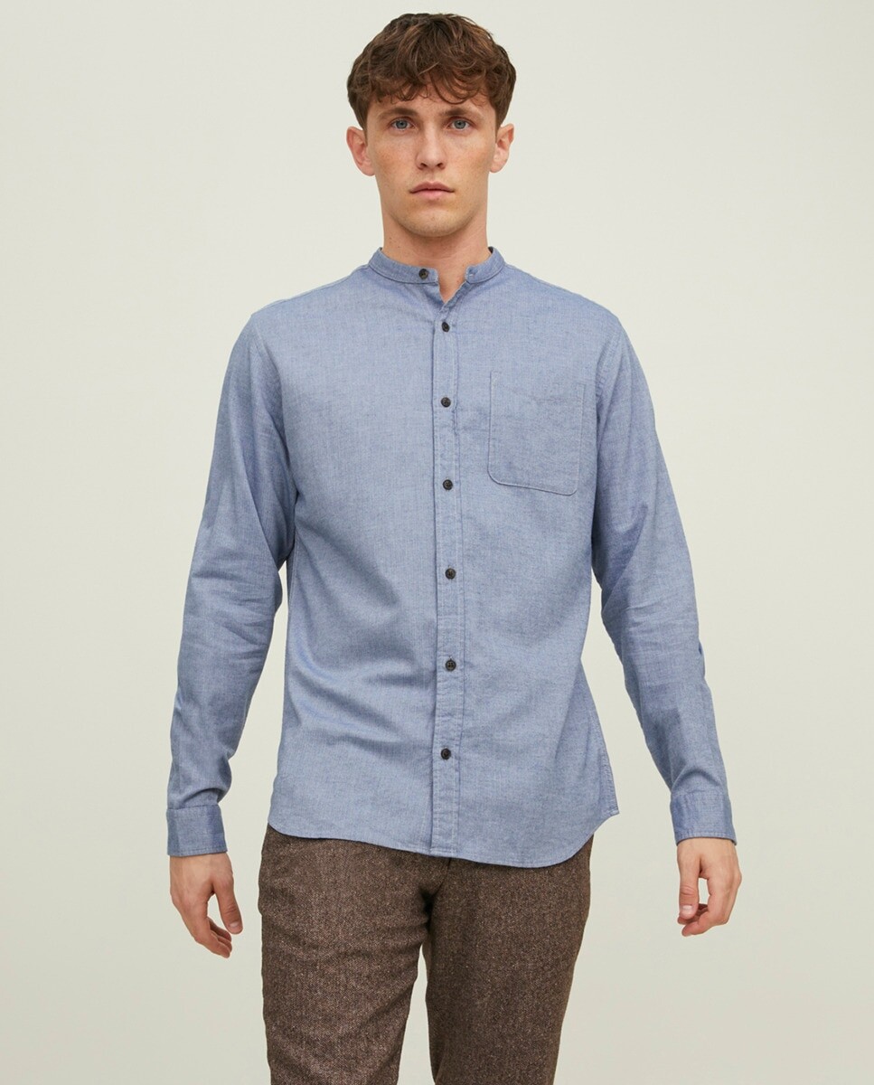 

Мужская рубашка с длинным рукавом Jack & Jones, синий