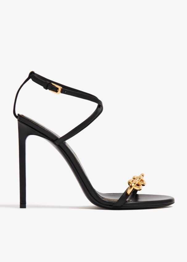 

Сандалии Tom Ford Leather Chain, черный