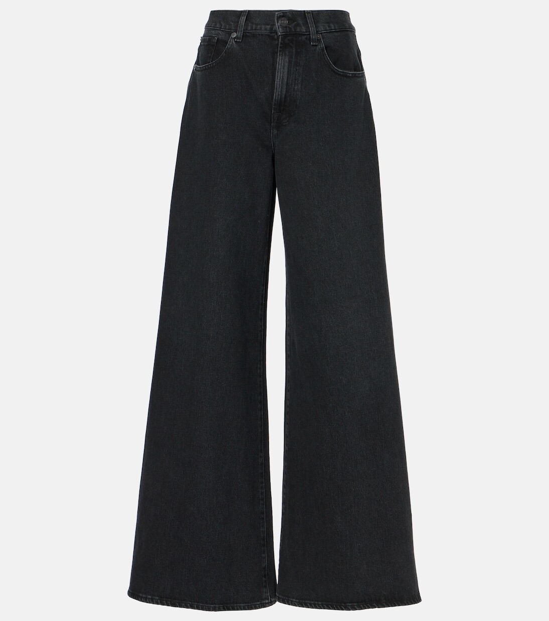 

Широкие джинсы Willow с низкой посадкой 7 For All Mankind, черный
