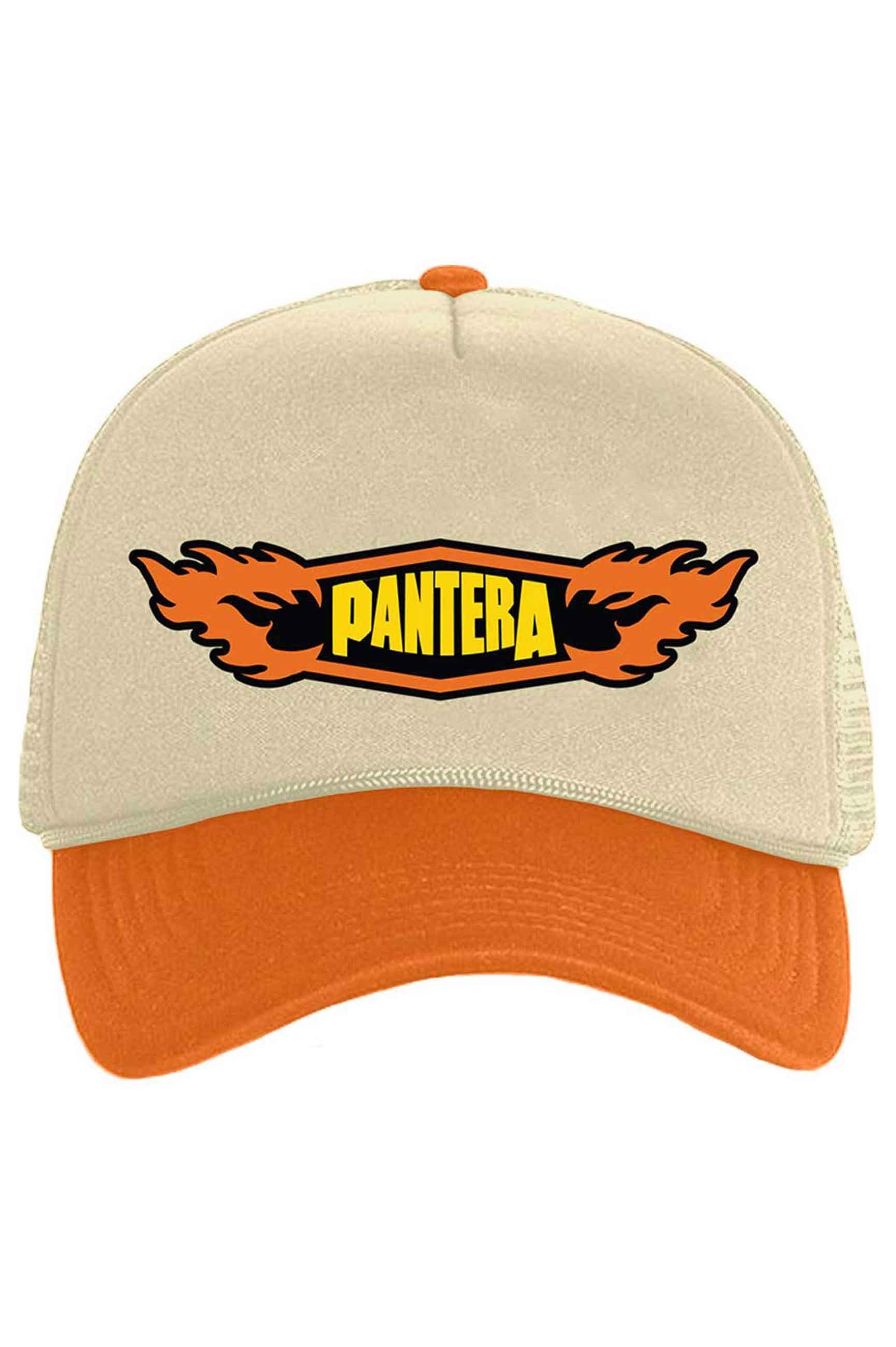 Бейсбольная кепка Trucker с логотипом Flames Pantera, коричневый кепка ncis с вышивкой кепка с логотипом спецагентов кепка с логотипом военно морской полиции кепка кино кепка регулируемая бейсболка кепка