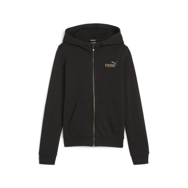 

ESS+ ANIMAL Толстовка на молнии для девочек PUMA Черный