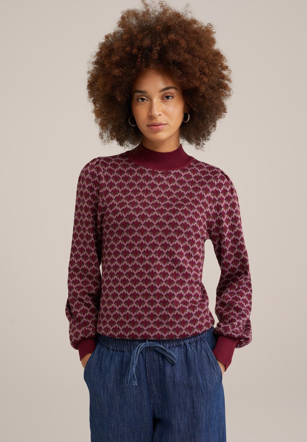 

Джемпер WE Fashion, цвет Berry