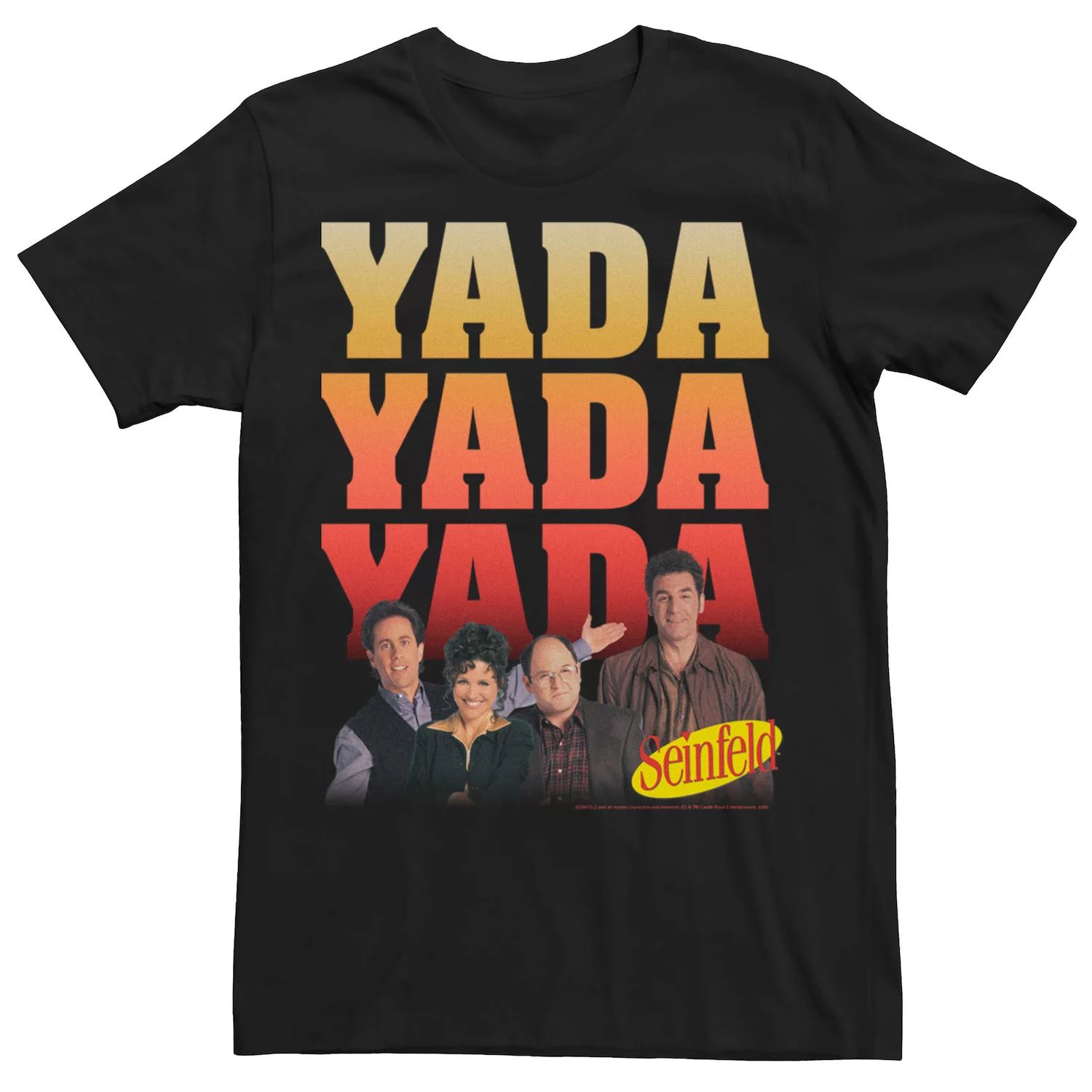 Мужская футболка Seinfeld Yada Yada Logo Group Shot Licensed Character nord yada ответвитель предохранителей nord yada mini w269 907501