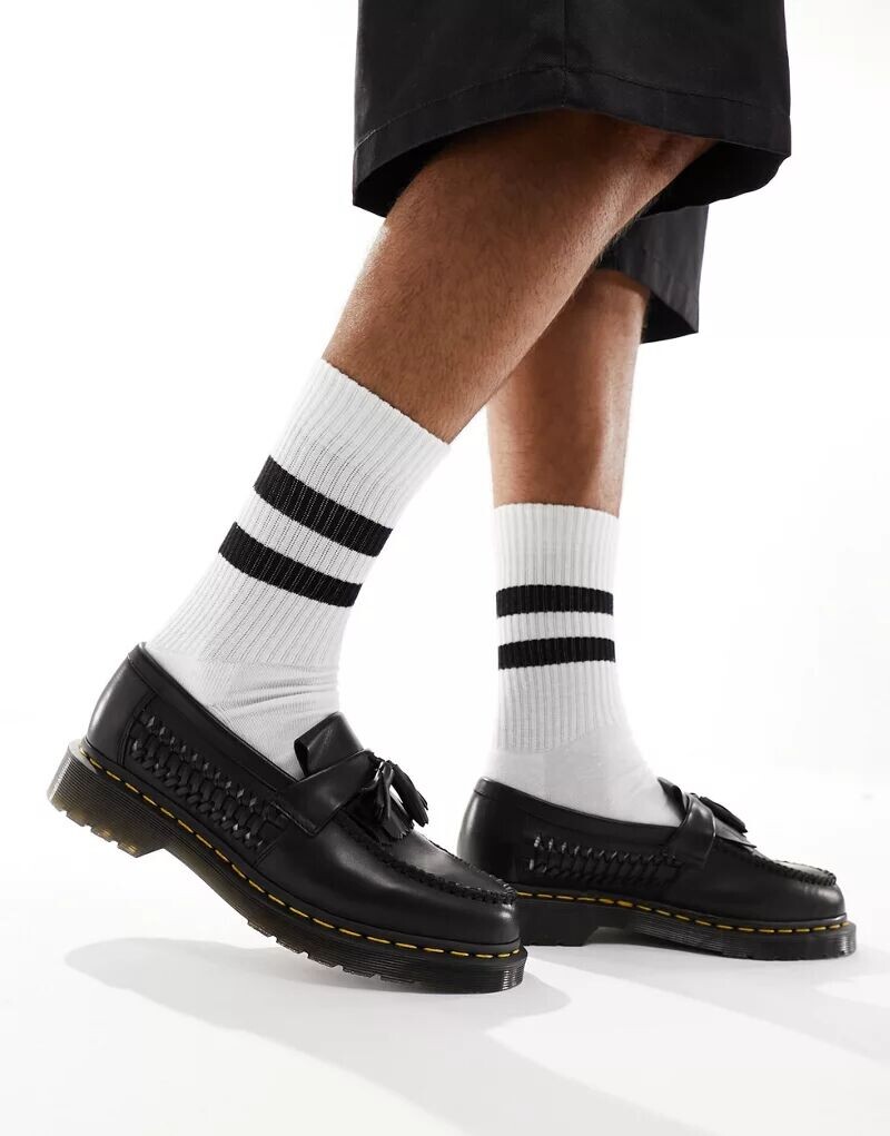 

Доктор Черные лоферы с плетеными помпонами Martens Adrian Dr Martens