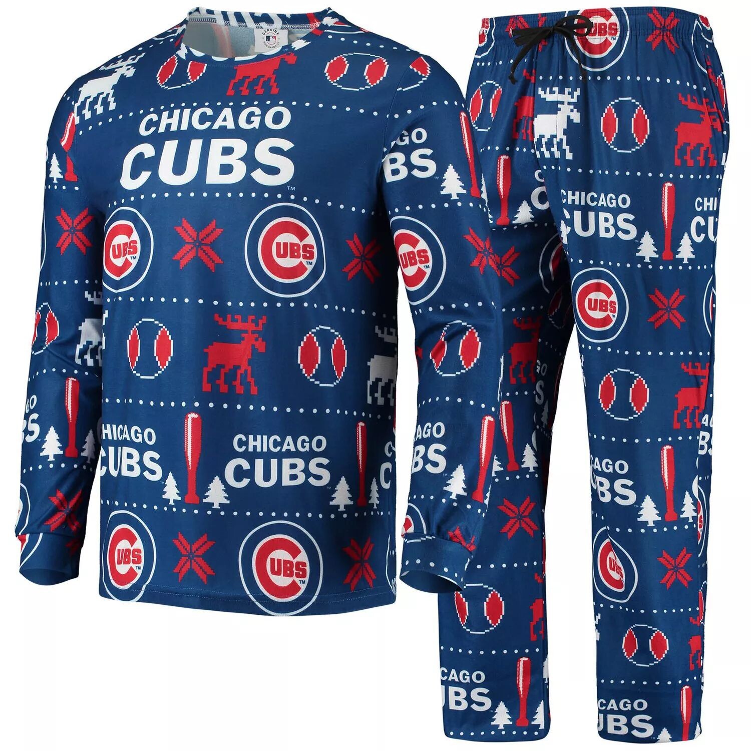 

Мужской пижамный комплект для сна FOCO Royal Chicago Cubs Ugly